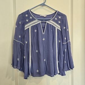 Anthropologie Floreat Adena Peasant Top Boho US size 0